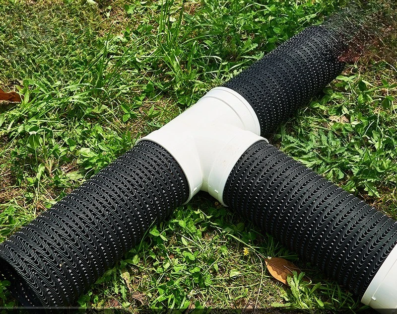 2025ท่อระบายน้ําแข็งแข็งตาข่ายโค้งท่อซึมผ่าน HDPE สําหรับการระบายน้ําซึมซึมใต้ดิน