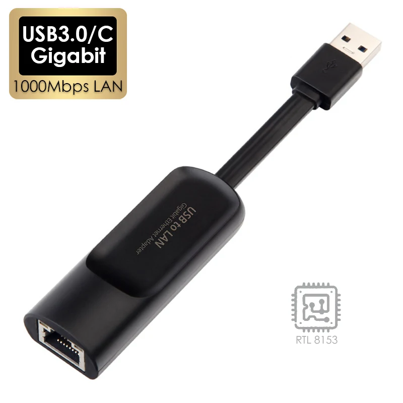 

НОВЫЙ адаптер USB 3.0/Type C до 1000 Мбит/с RJ45 Проводная сетевая карта Ethernet RTL8153 USB3 Gigabit LAN Dongle для ноутбуков Macbook