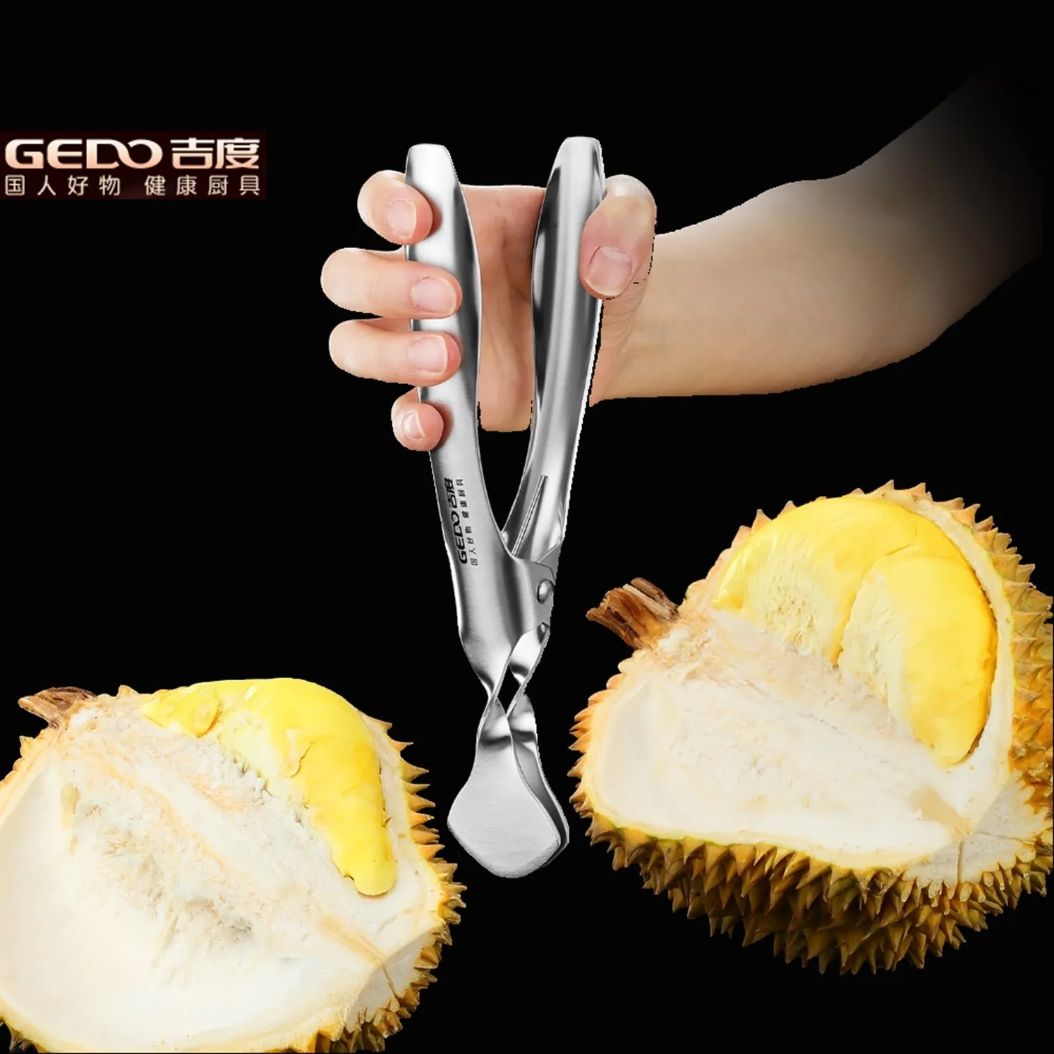

GEDO Ultra Thick Durian Opener with Energy Saving Ergonomic Handle Cantaloupe Cracker 223mm Length Watermelon Opening Tool