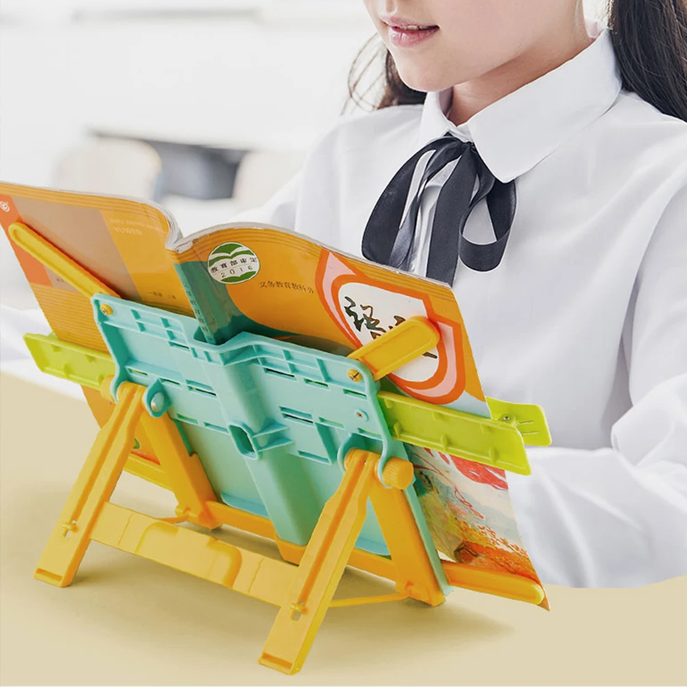접이식 데스크탑 독서대 조절 가능한 책 받침대 플라스틱 책 브래킷 가정 학교 학습 교과서 받침대