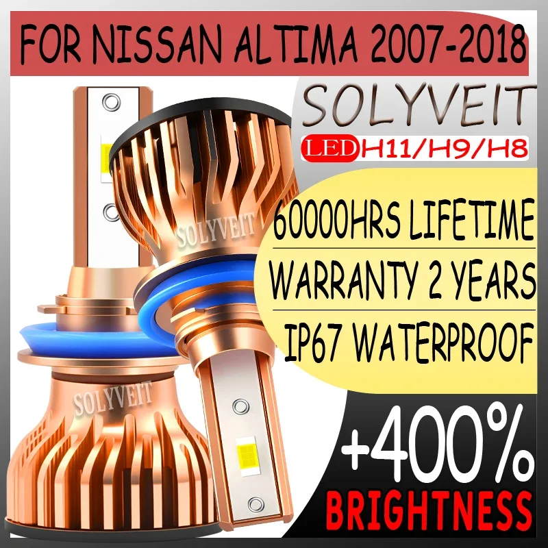 

Waterproof & Shockproof Easy Installation H11 LED High/Low/Fog Light For NISSAN Altima 2007 2008 2009 2010 2011 2012 2013-2018