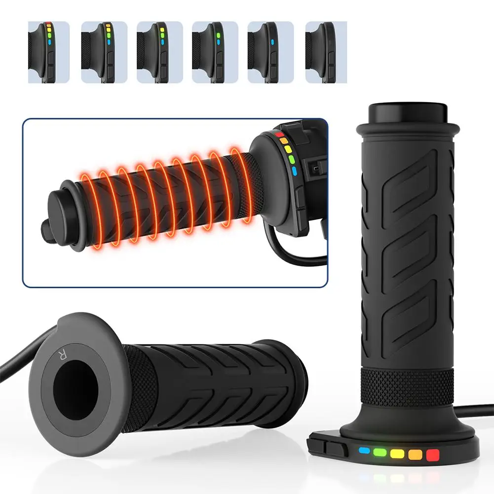 Heated Handle Grips With Memory Technology 5 Level Heated Adjustment Electric Motorcycle Installation Grips Easy Bike D3Q3 view 6