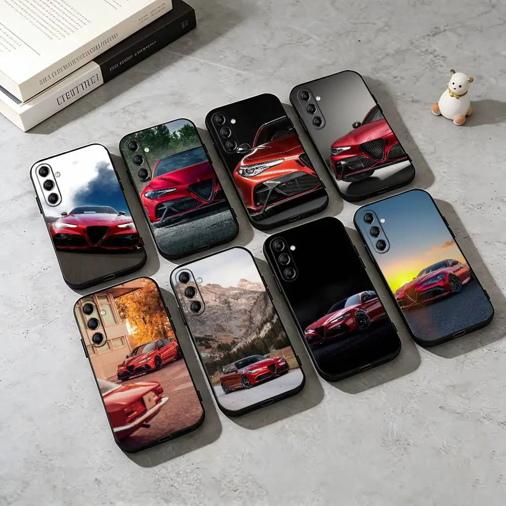 Cool Sport Car Phone Case For Samsung Galaxy A73,A72,A71,A70,A53,A52,A51,Soft Silicone Black Cover