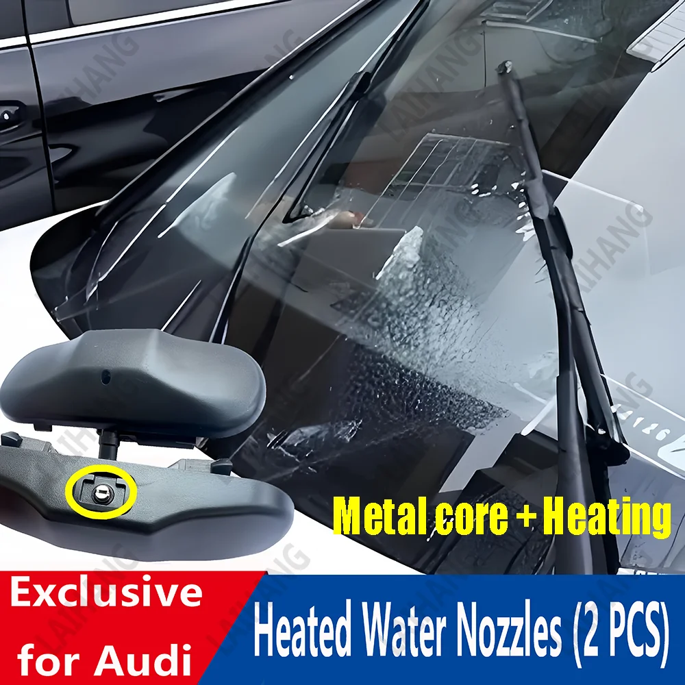 

For Audi A1 8X A3 8V A4 B8 A6 C7 C8 A7 C7 A8 Q3 8U Q5 8R Q7 Car Front Windscreen Washer Nozzles Heated Spray Glass Water Nozzle