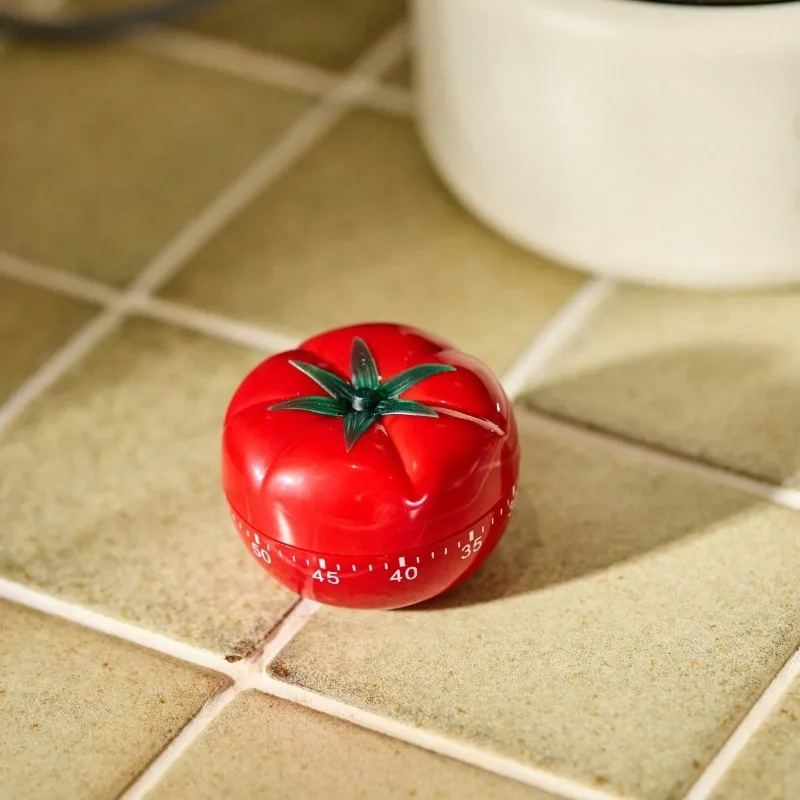 Tomato Design Mechanical Cooking Timer - Baking Reminder Alarm with Loud Ring Small/Large Sizes for Kitchen, Study & Time