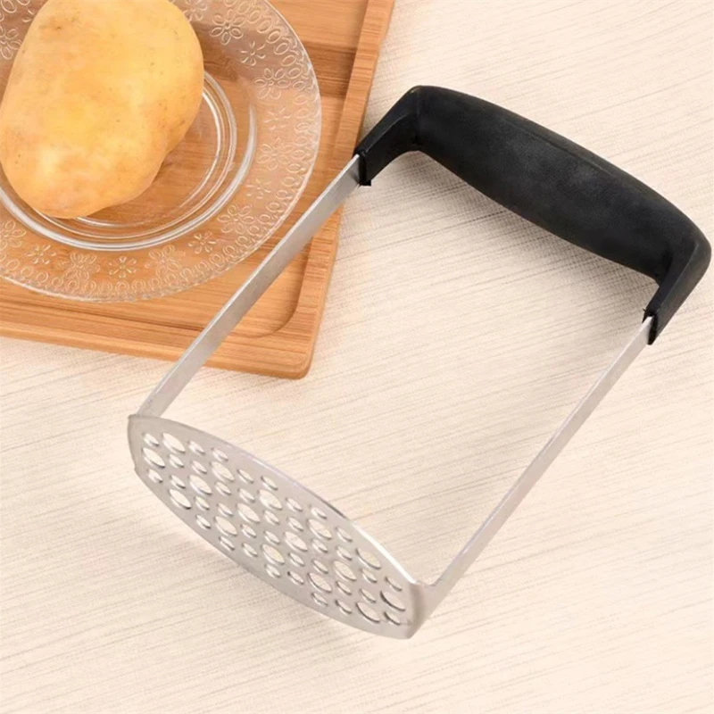 Stainless Steel Potato Pusher Pressed Potato Masher Ricer Puree Fruit Juice Maker Smooth Mashed Potatoes Crusher Kitchen Gadget