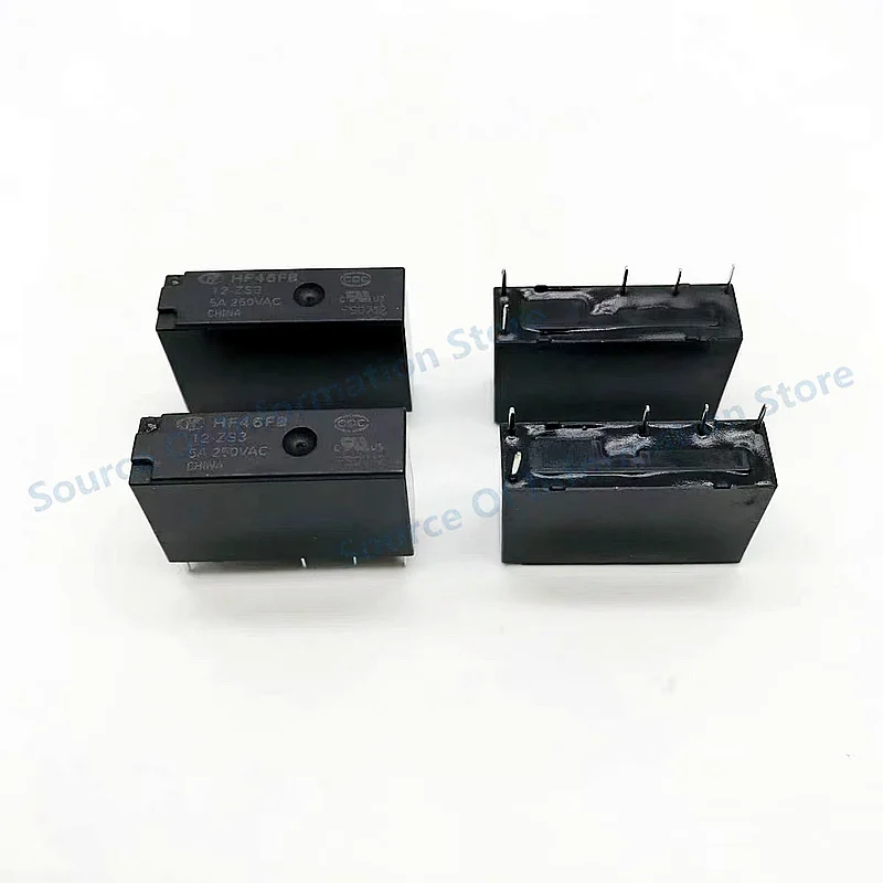10Pcs HF46FB‑5‑ZS3, HF46FB‑12‑ZS3, HF46FB‑24‑ZS3, Mini Power Relay DC5/12/24V 5A 250VAC 5Pin SPDT PCB Electromagnetic Relay