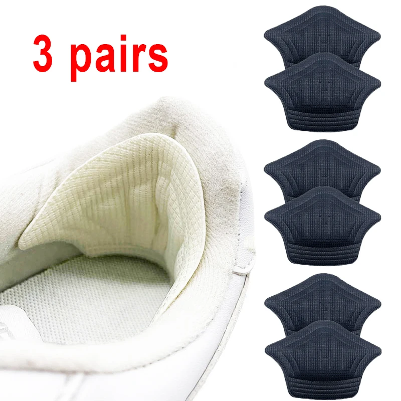 3 paia/6 pezzi solette Patch cuscinetti per tallone per scarpe sportive adesivo posteriore dimensioni regolabili piedini antiusura cuscino inserto sottopiede