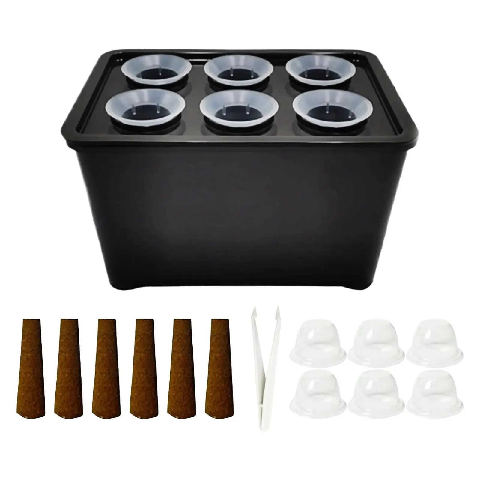 

Plant Trays For Seedlings 6-Cell Adjustable Humidity Propagator Growing Plant Starter Trays For Flowers Vegetables Indoor Dorm