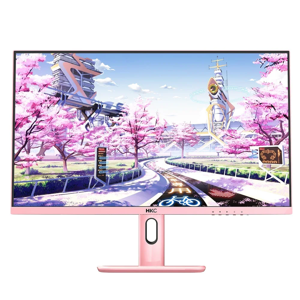 HKC 27-inch 144HZ e-sports gaming screen ultra-narrow border lift rotation cherry powder computer monitor PG27P3 powder