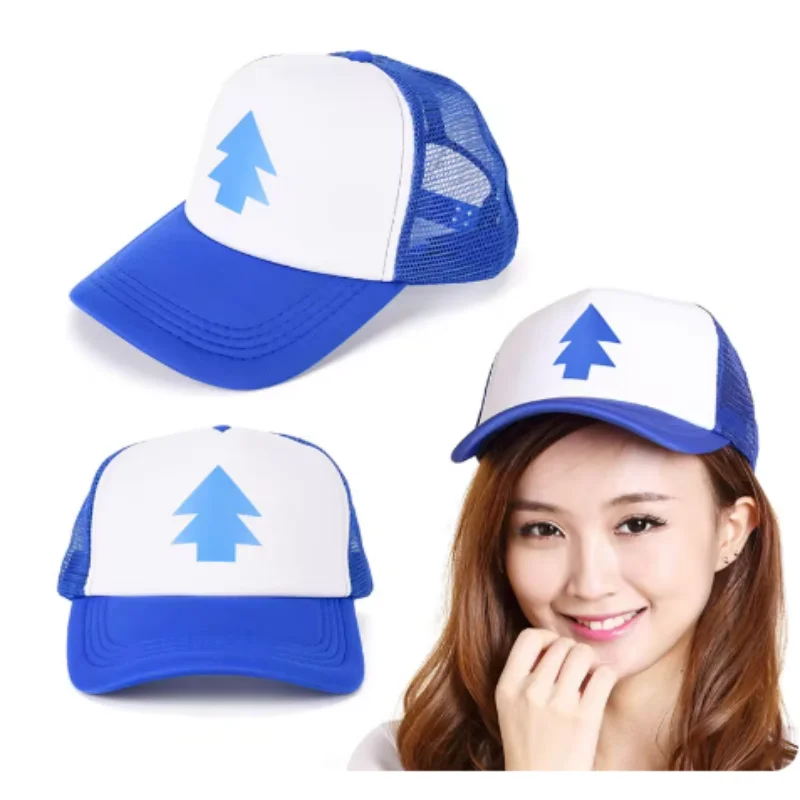 Trucker Baseball Cap Pine Tree Dipper Gravity Fall Mesh Hat Adjustable Women Men