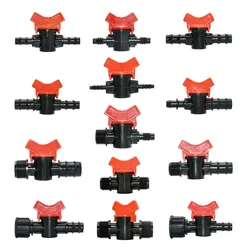 Miniature Plastic Shut Off Coupling Valve, Conectores para mangueira de jardim, Tubo de irrigação de água, Adapter Barb, 4mm, 7mm, 8mm, 11mm, 10mm, 16mm, 20mm, 25 milímetros