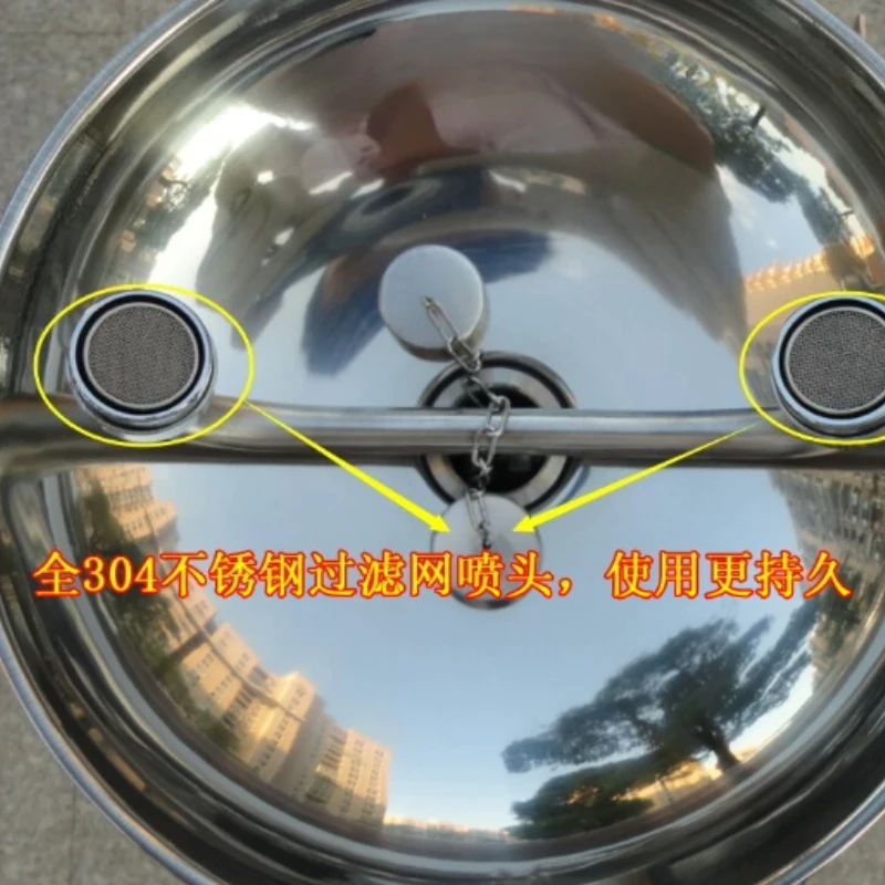 304 stainless steel vertical emergency double-port inspection eye wash