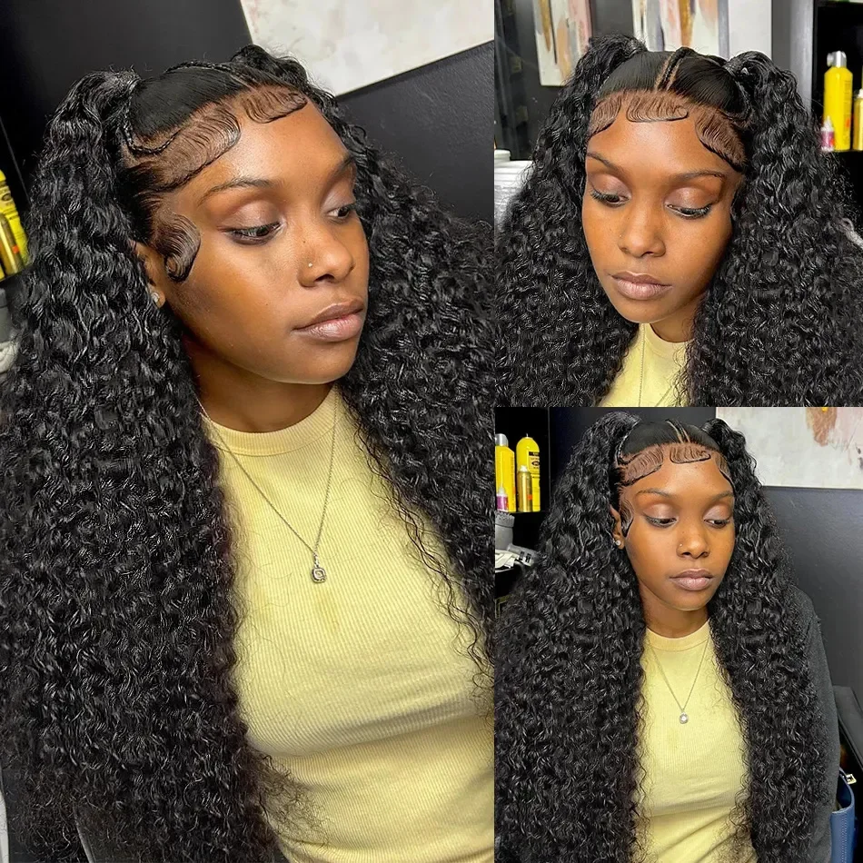 40 44 Inch Curly Wigs Deep Wave 13x4 13x6 Hd Lace Frontal Wigs Human Hair Water Wave 360 Lace Front Wig Remy Brazilian For Women - Image 5