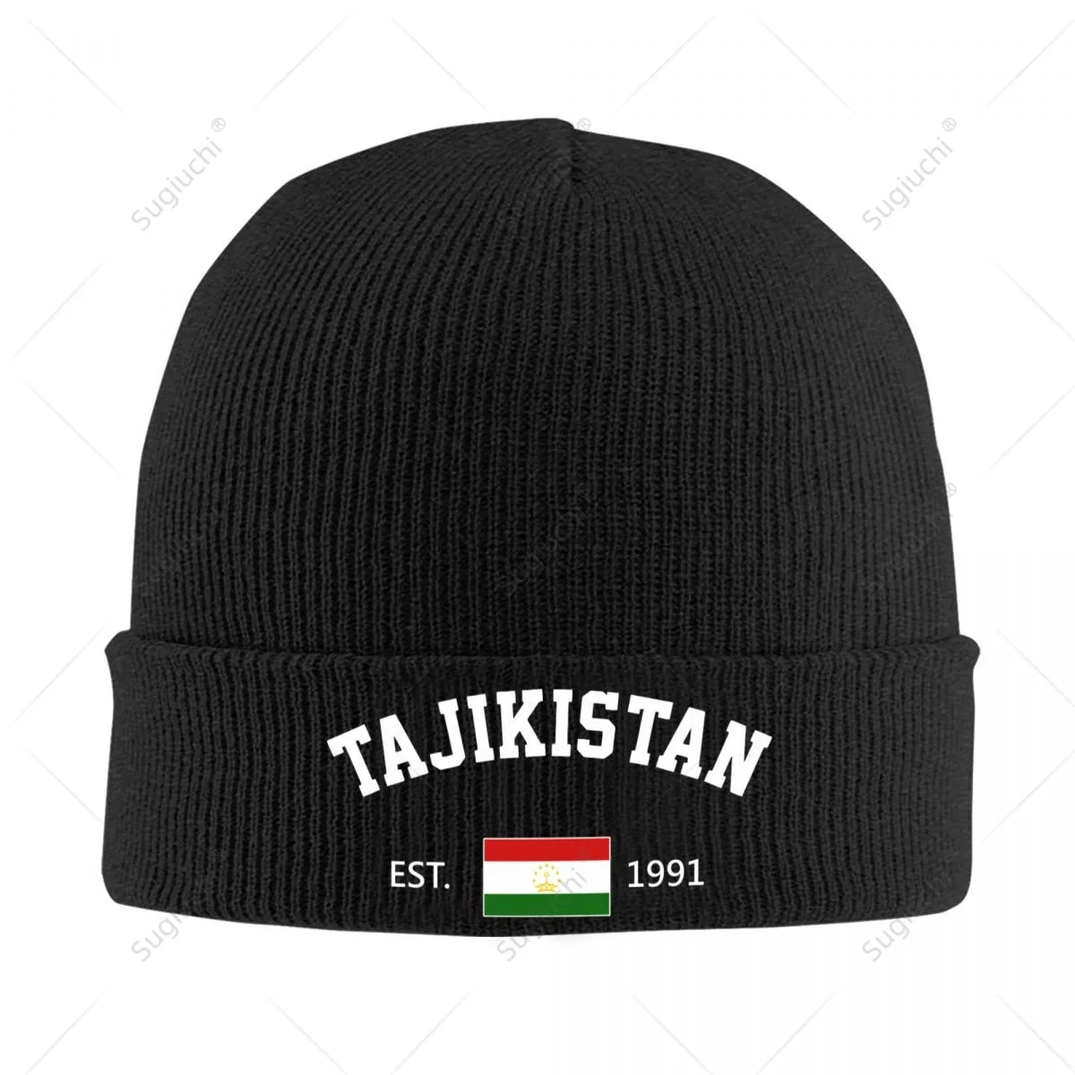 Knitted Hat Unisex Tajikistan EST.1991 Independence Day For Men Women Boys Winter Autumn Beanie Cap Warm Bonnet