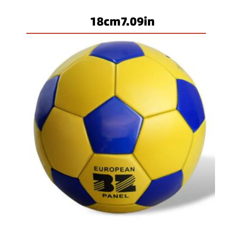 عبوة واحدة من كرة القدم الكلاسيكية باللونين الأصفر والأزرق، مقاس ثلاثة، مقاس قياسي لتدريب الأطفال، كرة قدم خاصة للمباريات القياسية، مقاومة للانفجار، هدية رائعة للمهرجانات #2