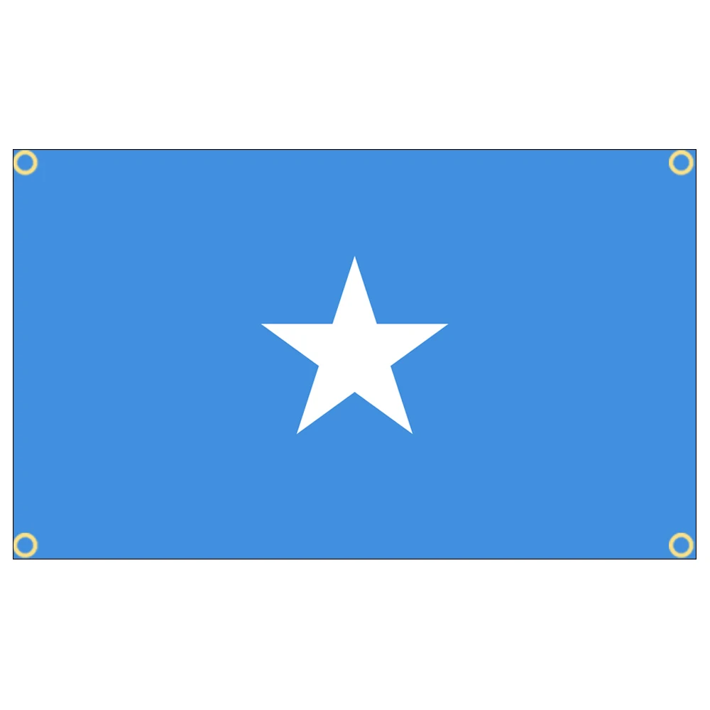 3 × 5 أقدام جمهورية الصومال الفيدرالية الصومالية شعار العلم البوليستر المطبوعة راية نسيج للديكور #3