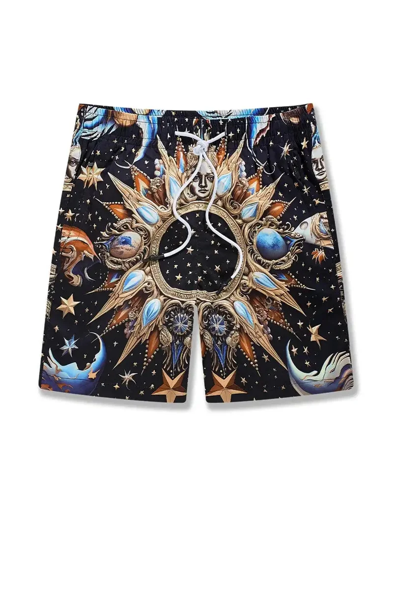 Landscape Patterns Men's Swim Trunks 3D Printed Retro Loose Short Pants Casual Harajuku Sports Quick Dry Hawaii Beach Shorts