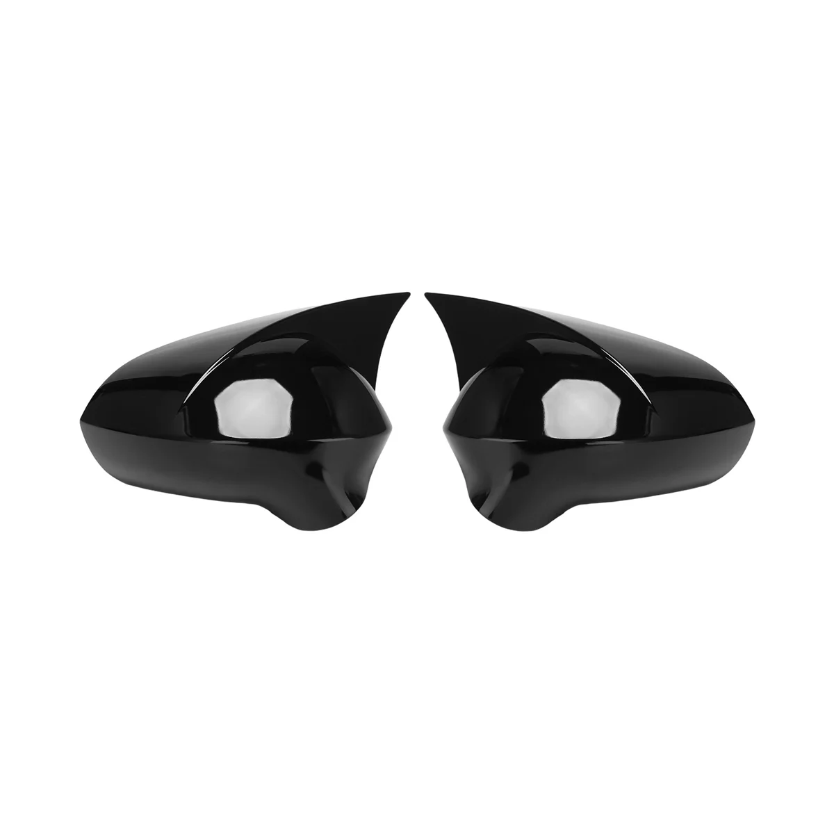 Car Mirror Cover Caps for Seat LEON 1P IBIZA 6J EXEO 3R 2008-2017 Side Rear View External Part(Black)