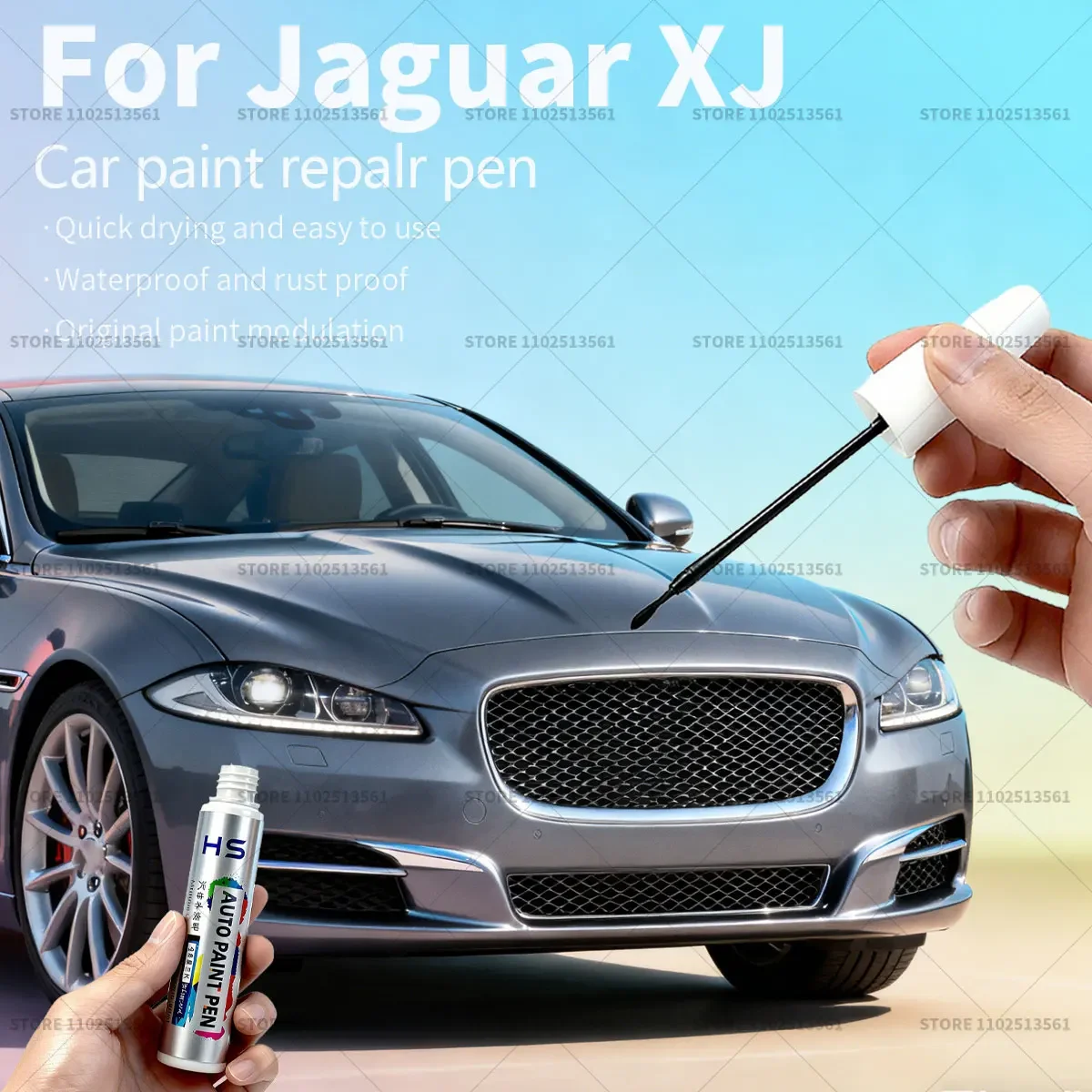 

Ручка для ремонта автомобильной краски, средство для удаления царапин, сделай сам, автоаксессуары для Jaguar XJ, черный, серый, синий, 1AM, красный 2138, белая икрая CHP