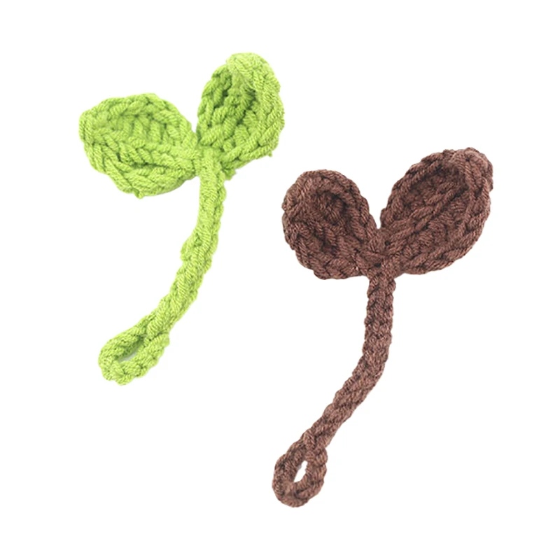 2024 handgemachte Häkel blatt Knospe multifunktion ale Lesezeichen Blätter Dekoration grün Häkeln Zubehör DIY Handwerk Geschenk
