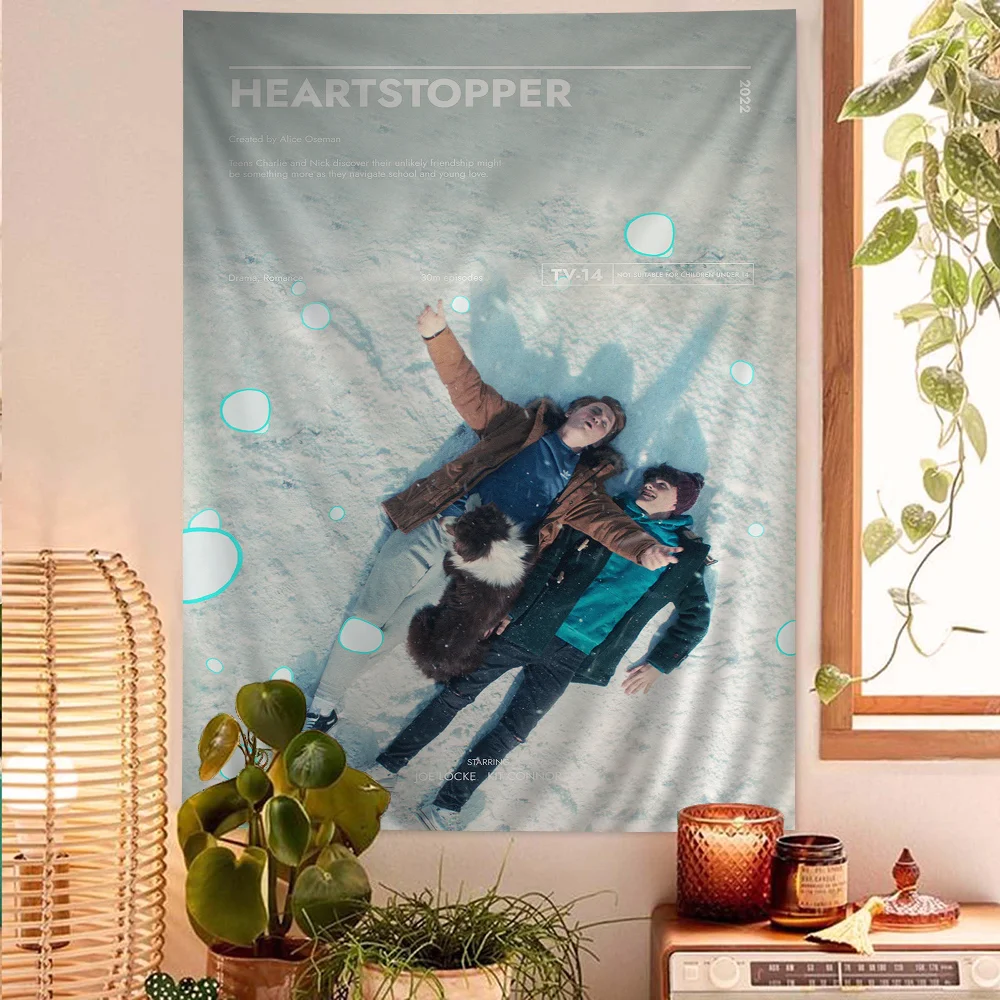 Heartstopper Printed Large Wall Tapestry Art Science Fiction Room Home Decor Decor Blanket