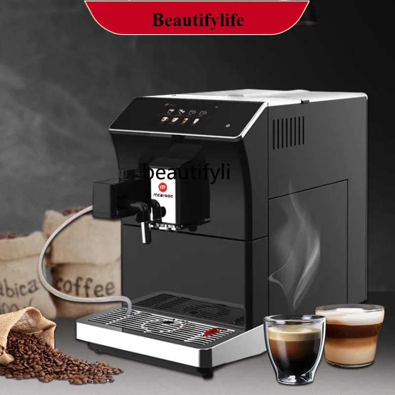 

E132 WS-203 LCD Display Automatic Household One-Click Italian Khaki Coffee Machine