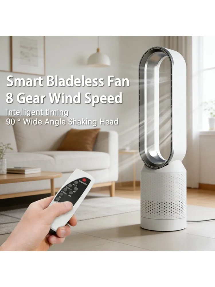 2026 Neuer Ultra-Leiser Ventilator ohne Rotorblätter mit Luftreinigung und Zirkulation, Turmventilator für elektrische Kühlung im Wohnheim ﻿