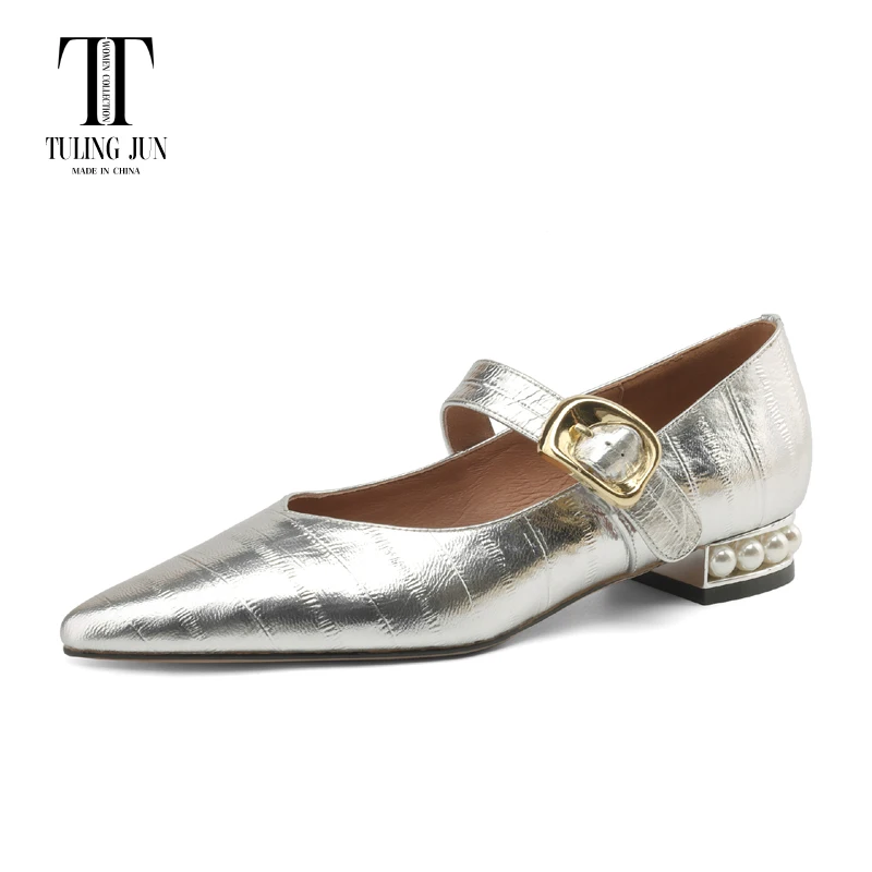 

TULING JUN 2024 Spring Autumn Concise Woman Solid Color Pointed Head Shallow Single Shoes Low Heels Pumps For Female T-18-202