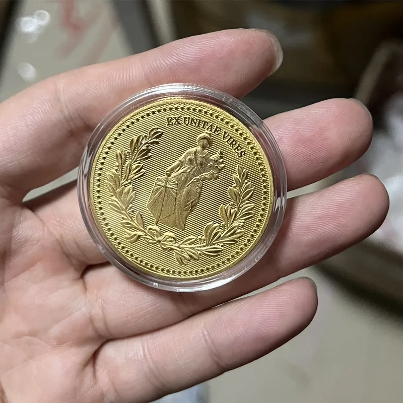 Movie Classical Retro John Wick Continental Hotel Gold Coin Collecting Coins Cosplay Props High Quality Accessories Collection