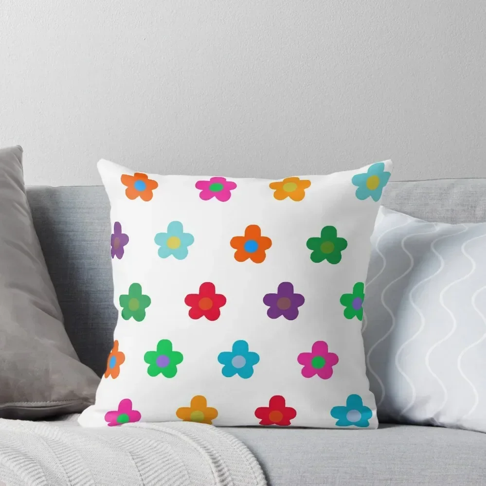 

colorful flowers pack Throw Pillow Decorative Cushion Cusions Cover Christmas Pillow Cases New year pillow