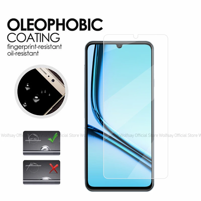 2/peças protetor de tela para realme note 50 vidro temperado realme note 50 4g cola completa protetor de vidro de tela para realme note 50