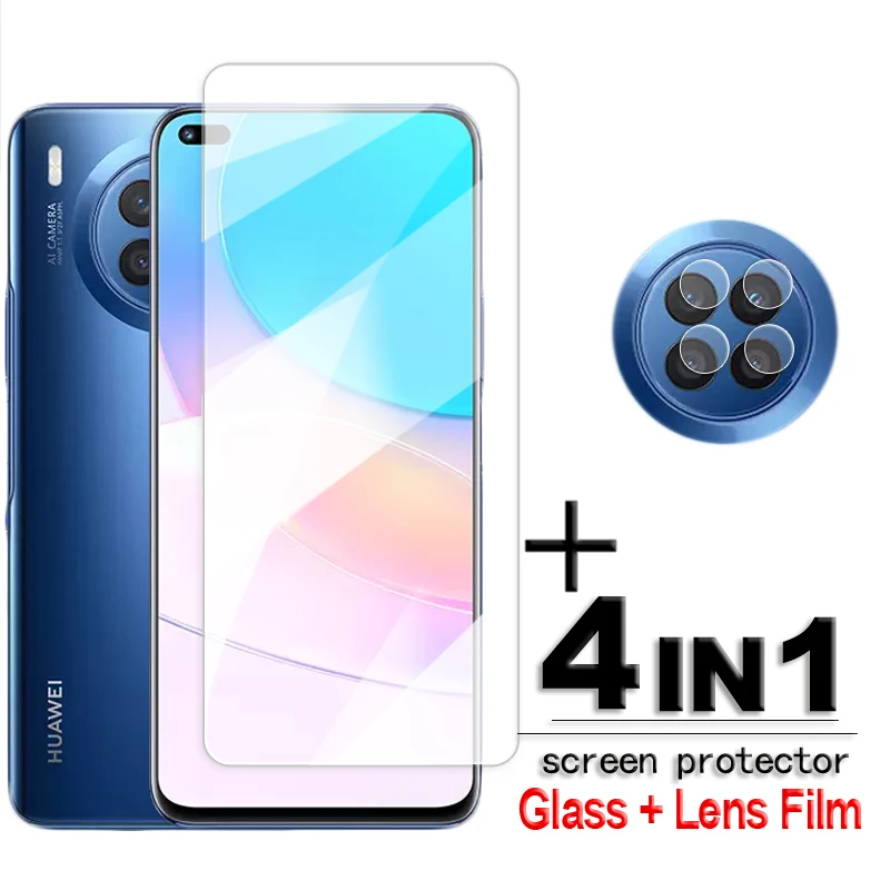 

For Huawei Nova 8i Glass For Nova 8i Tempered Glass 6.67 Inch Full Glue Transparent Screen Protector Huawei Nova 8i Lens Flim