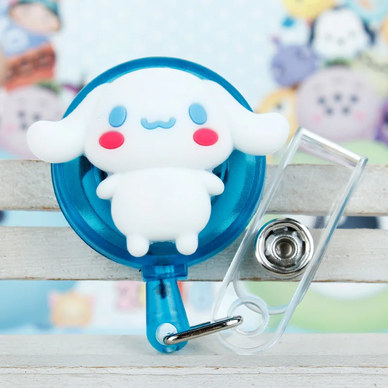 Cute Cartoon Funny for ID Card Holder Scalable Toggle Clip Employee Card Doctor Nurse Chest Card Student Bus Card Holder