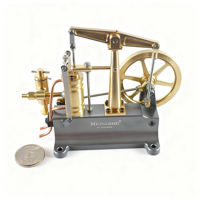 

Модель парового двигателя с лучом, цельнометаллический механический двигатель, трендовый орнамент с высоким обзором, праздничный креативный подарок