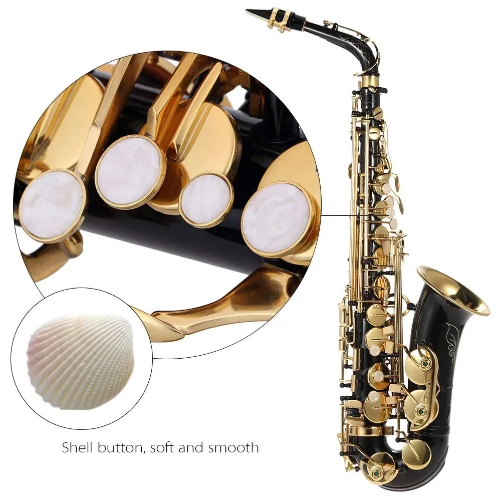 

Hooqu E-flat Alto Saxophone/Wind Instrument Black Lacquer Gold Plated Beginner Factory Direct Sales
