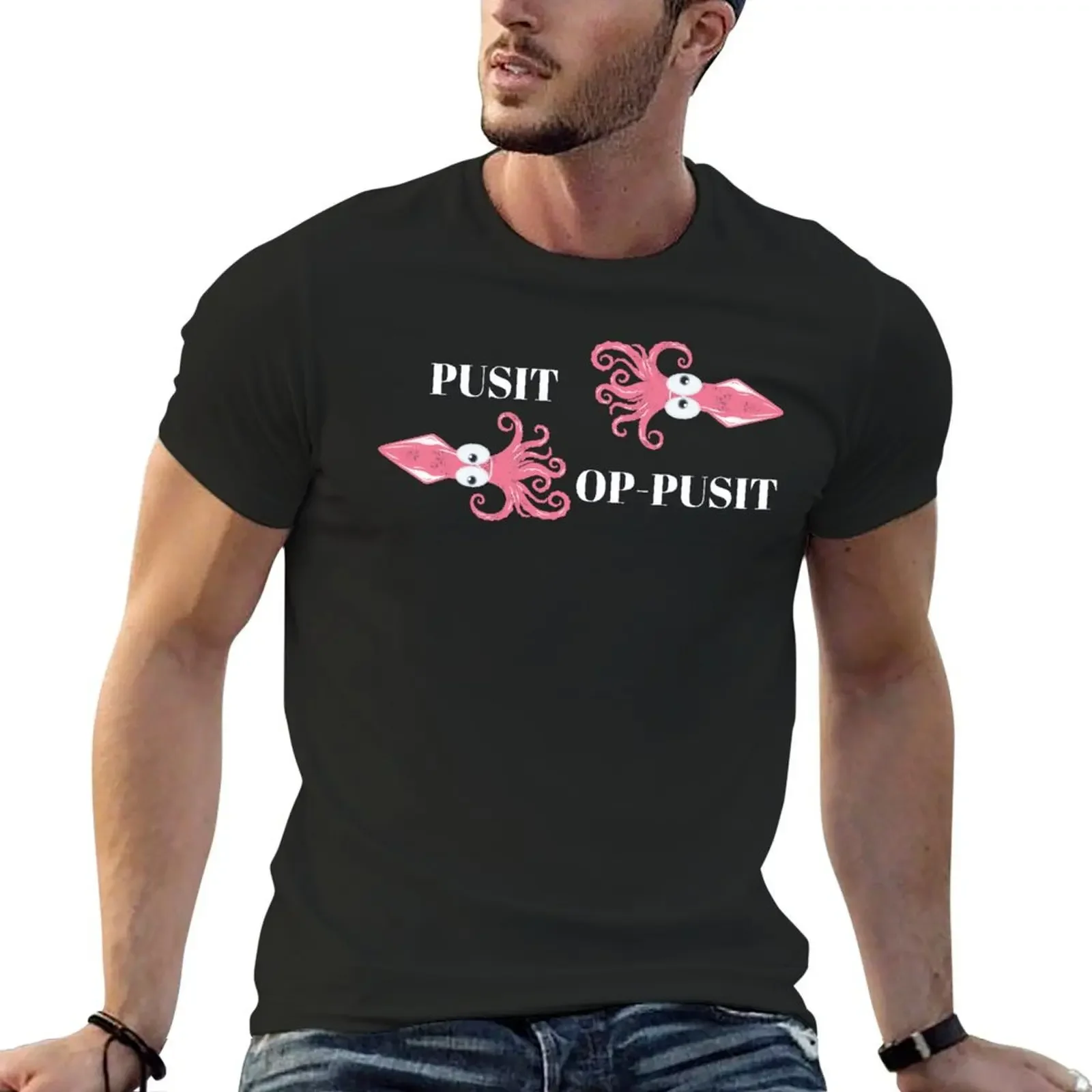 

Pusit Op-Pusit (opposite) T-Shirt anime figures vintage t shirts korean fashion summer top anime shirts men