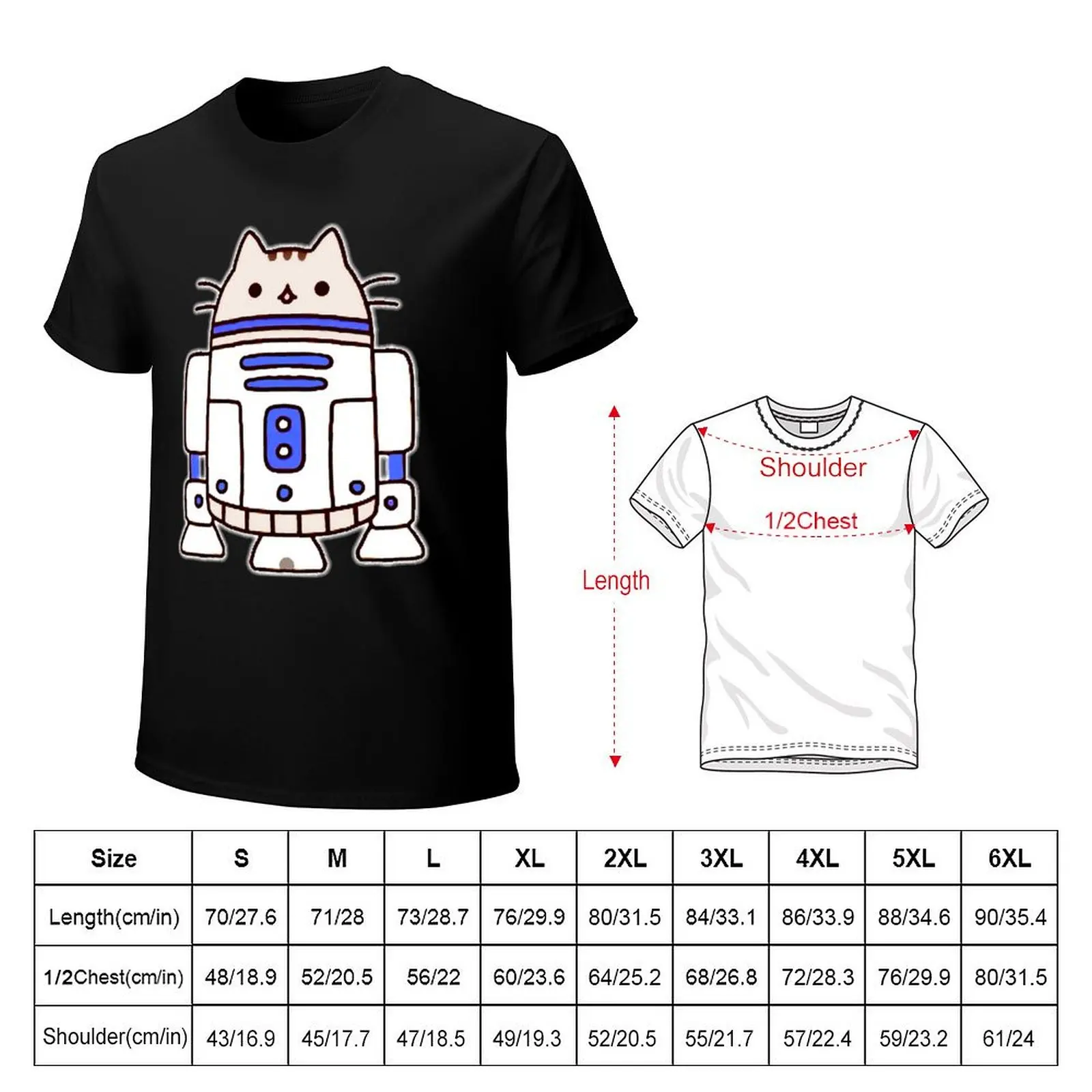 Cat Robot T-Shirt kawaii clothes quick-drying mens big and tall t shirts