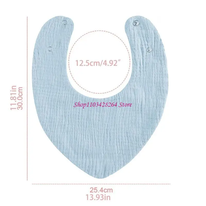 مرايل أطفال ملونة 6 طبقات مرايل لحديثي الولادة أوشحة أطفال أنيقة باندانا للأطفال مرايل لعاب أطفال من القماش للأولاد والبنات #6