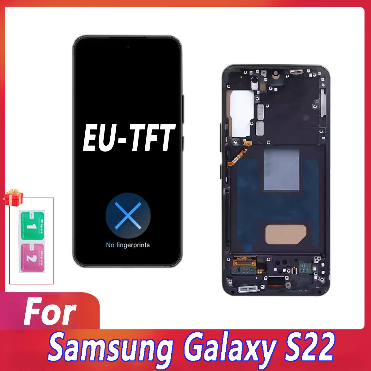 aaa-quality-for-samsung-galaxy-s22-lcd-display-digital-touch-screen-with-frame-for-s901b-s901u-lcd-assembly-replacement
