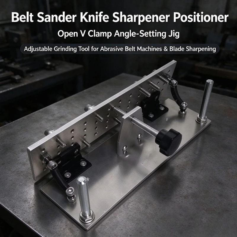 Belt Sander Parts Knife Sharpener Positioning Open V Clamp Angle-Setting Knife Sharpening Grinding for Abrasive Belt Machines