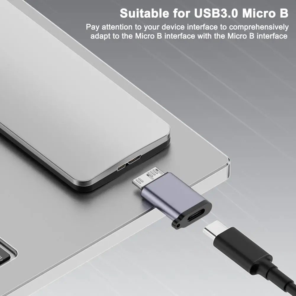 Micro Usb to Type-c Data Cable Micro Usb to Type-c Adapter High-speed Data Transfer Cable External Hard Drive Connector Mobile