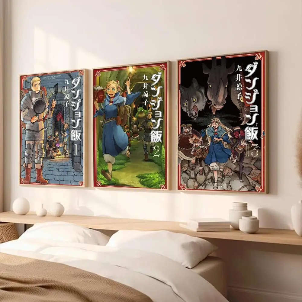 Delicious in D-Dungeon Poster Stickers HD Painting Self-Adhesive Art for Bedroom Living Room Home Decor Modern Wall Decals Gift