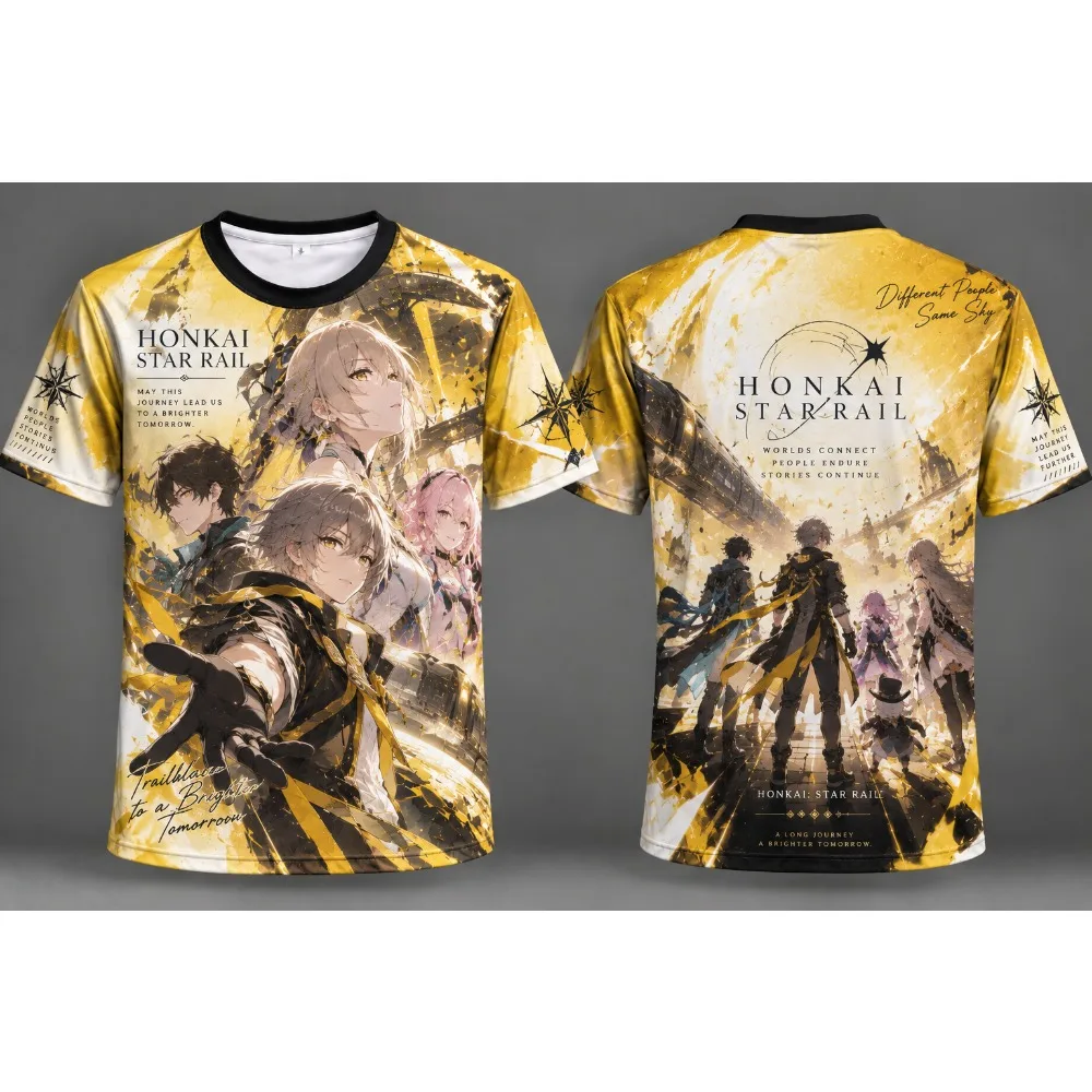 Honkai Star Rail 3D Breathable T-shirt Men Women Anime Trailblazer March 7th Dan Heng Graphic Short Sleeve Tee Summer Streetwear