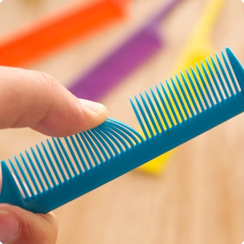 10 sztuk szpiczasty ogon grzebień do stylizacji włosów antystatyczna szczotka do farbowania włosów fryzjer stalowa igła Pin szczur końcówka grzebienie akcesoria fryzjerskie