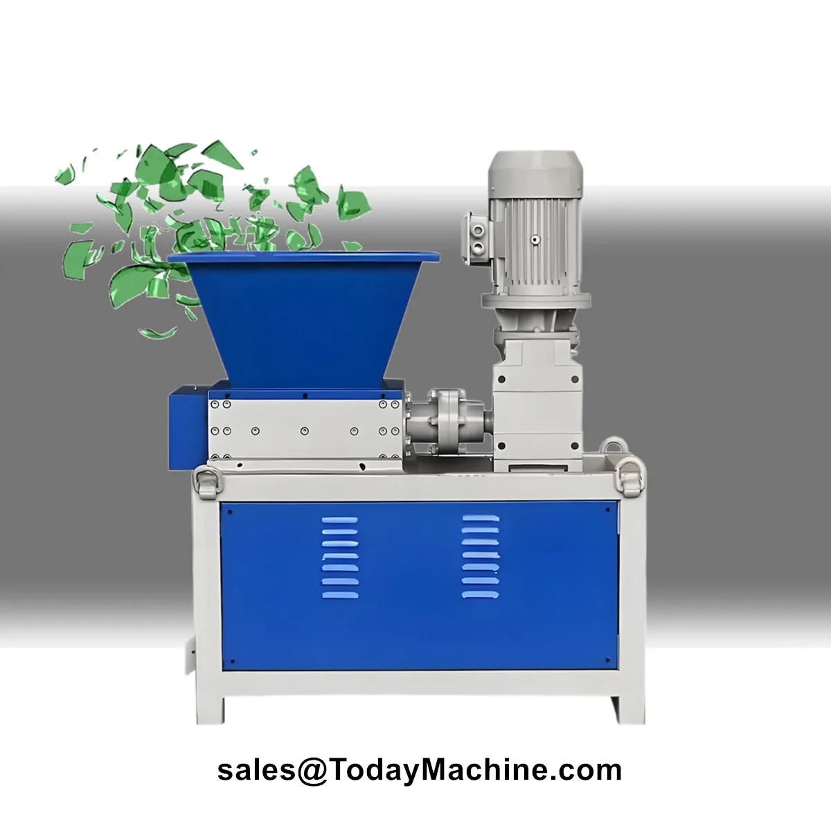 Trituratore ad albero singolo per frantumazione di plastica per bottiglie e scatole per piastre in PET PP PE HDPE