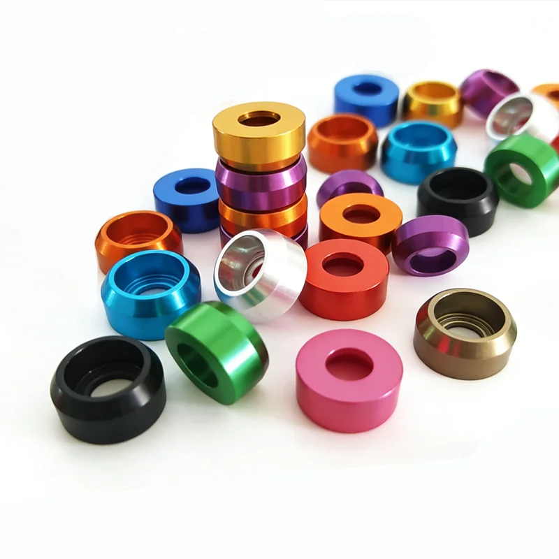 M3,M4,M5,M6,M8 Cap head aluminum cone washer,aluminum alloy crown washer for DIY model