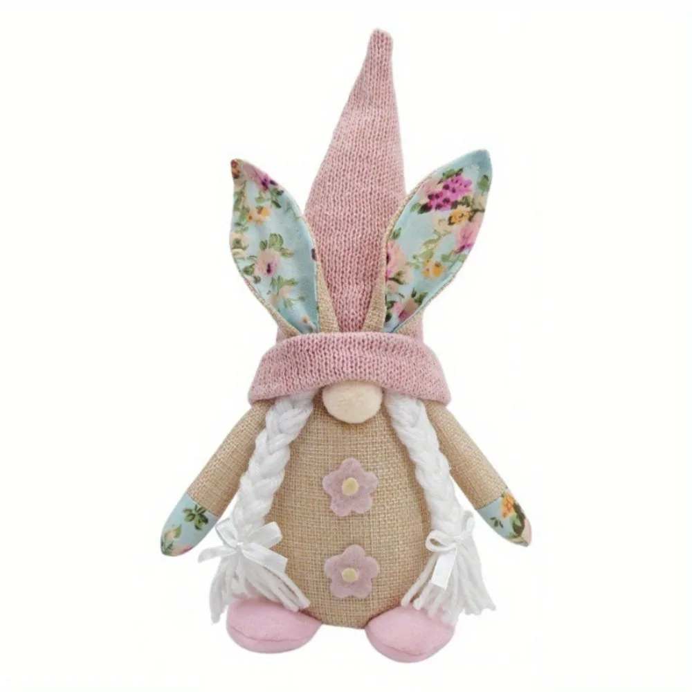 

Cartoon Easter Bunny Gnome Spring Bunny Themed Faceless Design Gnome Faceless Plush Doll Polyester Easter Bunny Ornaments