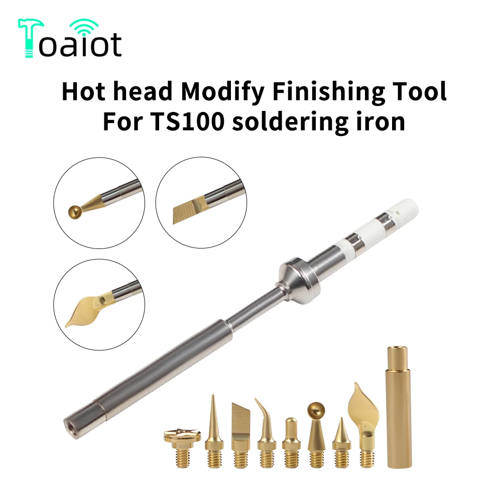 Toaiot Heat Insert Nut Iron Tip Heat Set Insert Tool Soldering TS100 Iron Tip 3D Printing Modify Finishing Tool Brass Thread