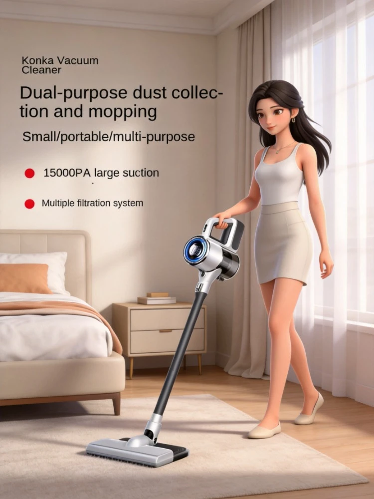 

Powerful Cordless Handheld Vacuum Cleaner Versatile Attachments for Home Car Dirt Cleaning